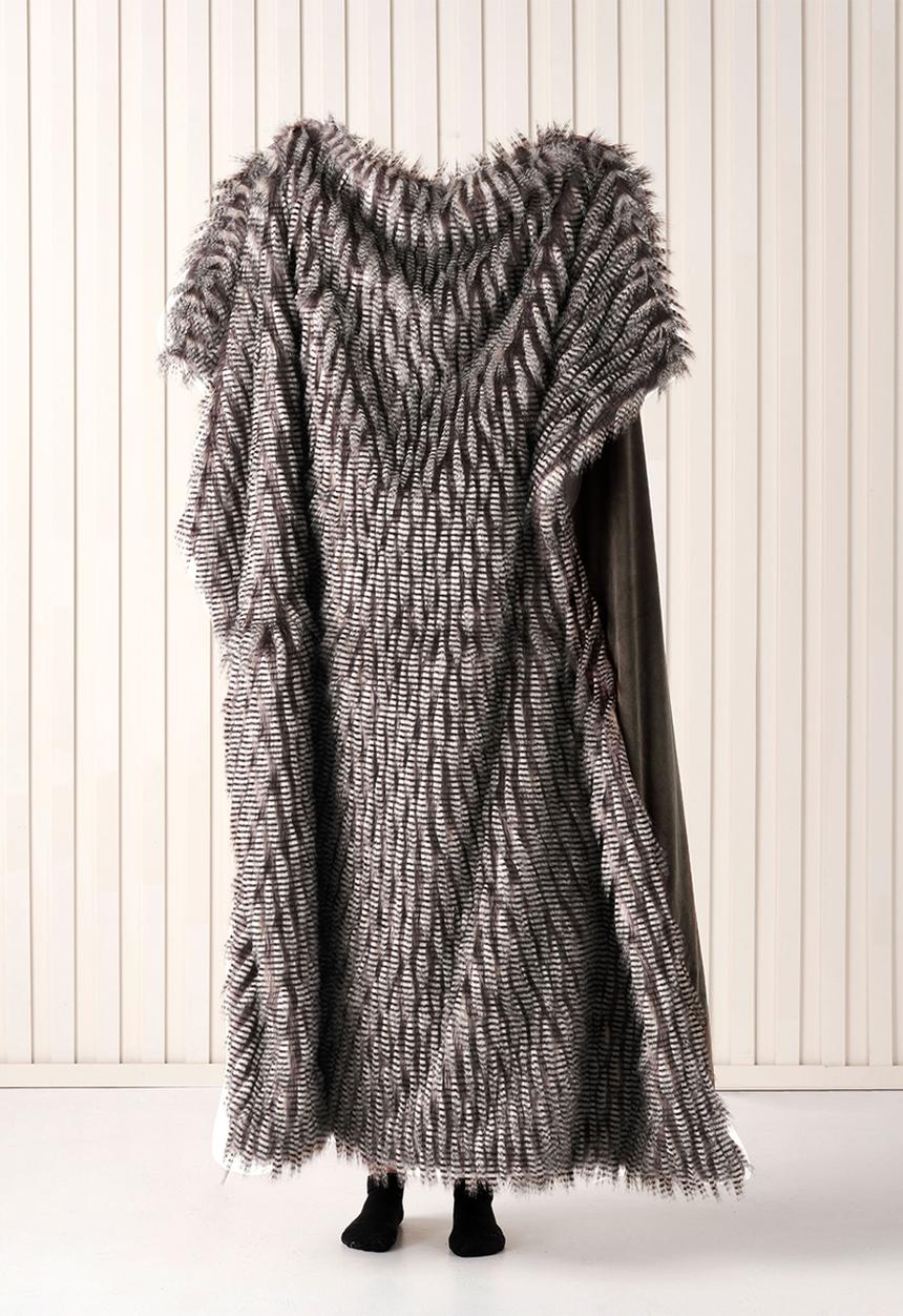 Linen House - Harry faux fur throw - multi