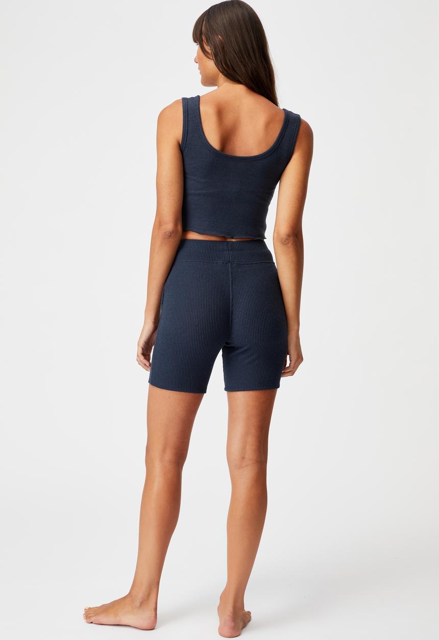 Cotton On - Super soft bike short - magnet blue rib