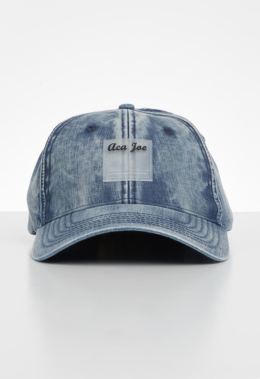 Aca Joe - Mens aca joe acid washed cap - blue 