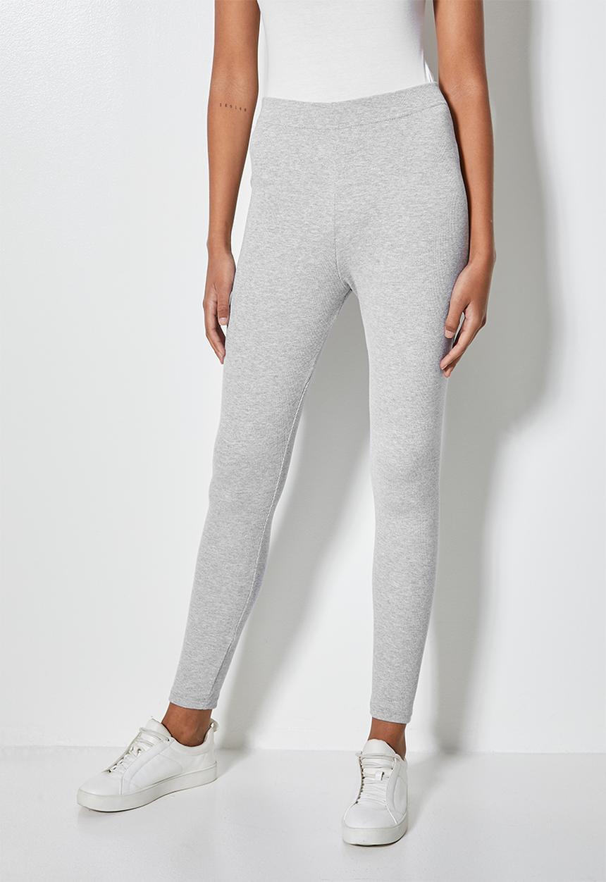 Superbalist - 7/8 rib leggings - grey