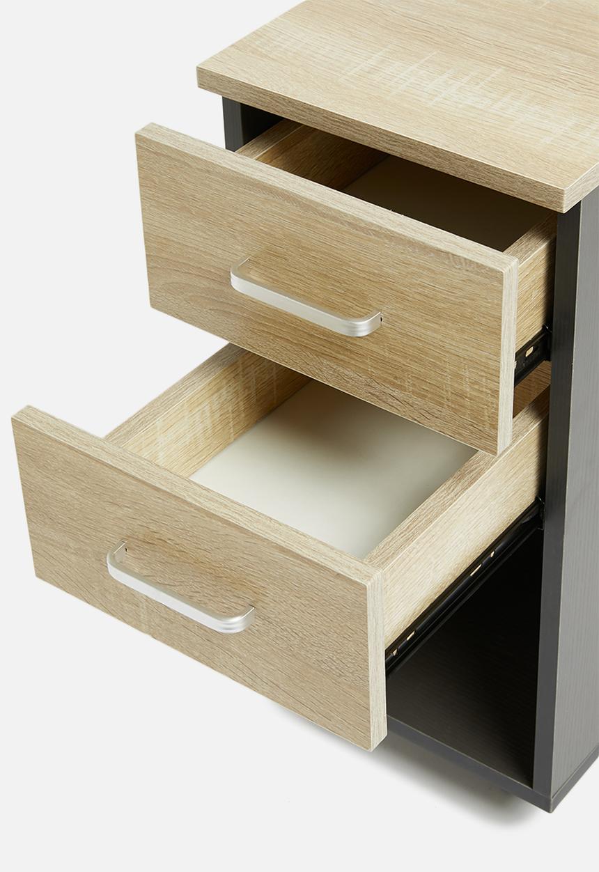 Fine Living - Payton desk & storage - brown