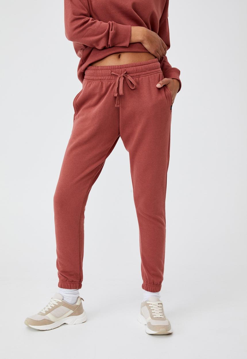 Cotton On - Lifestyle gym track pant - chestnut