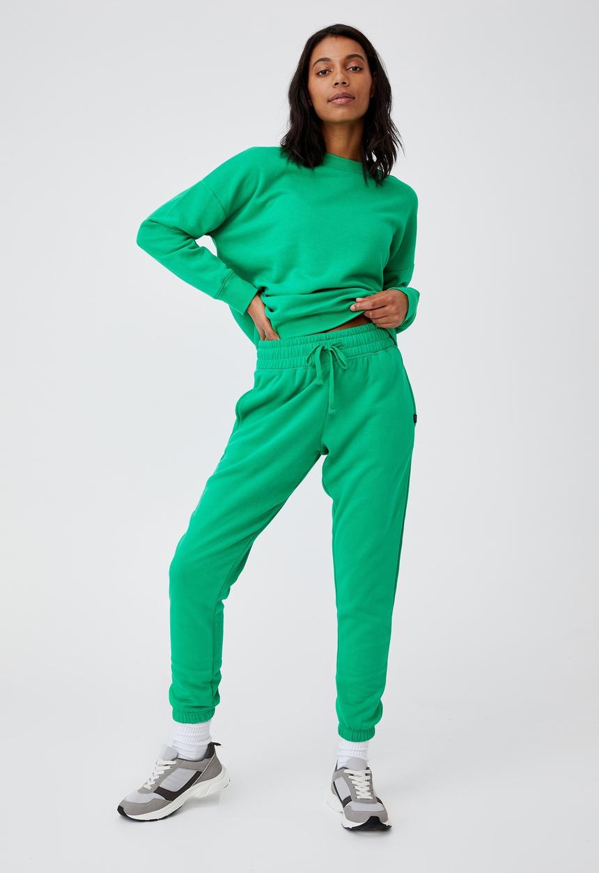 Cotton On - Lifestyle gym track pant - green emerald