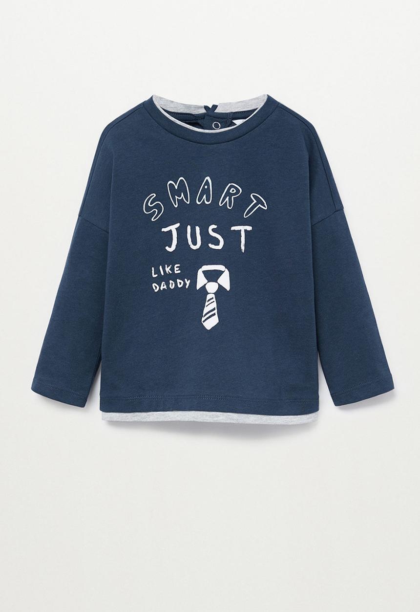 MANGO - Smart long sleeve tee - navy