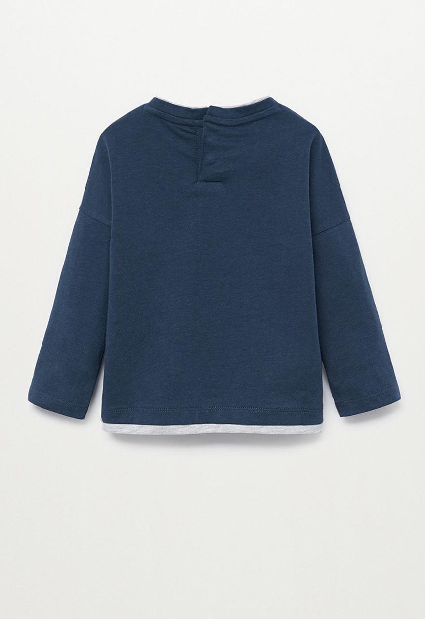 MANGO - Smart long sleeve tee - navy