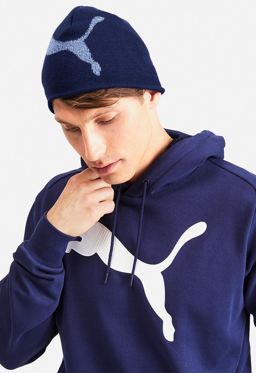 PUMA - Essential logo beanie - navy 