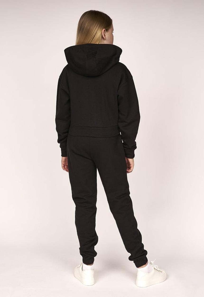 Lilylane - Melba cropped printed hoodie - black