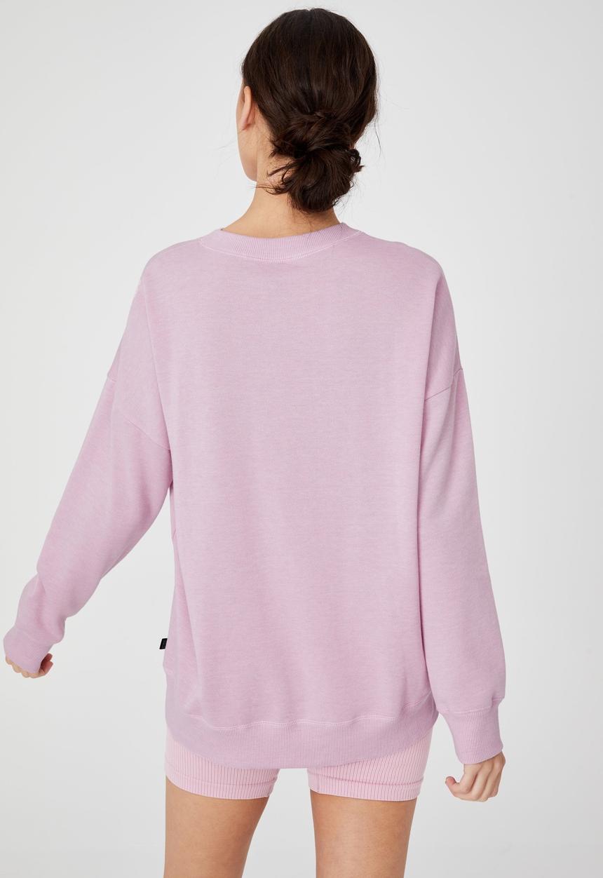 Cotton On - Lifestyle long sleeve crew top - soft violet marle