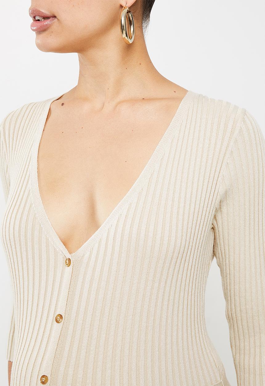 Glamorous - Maternity button down knit dress - neutral