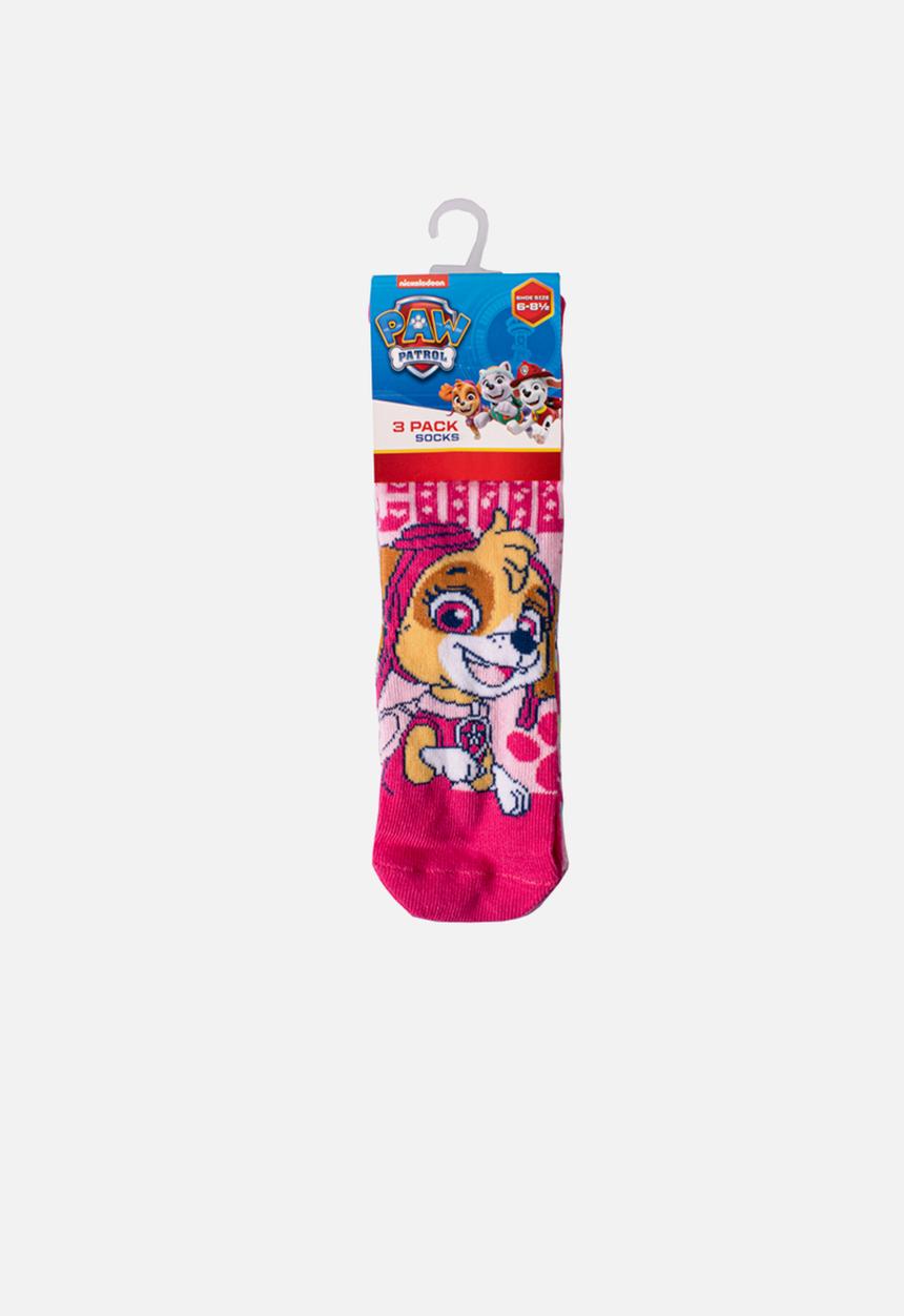 Character Group - 3 pack anklet sock paw patrol - pink & blue