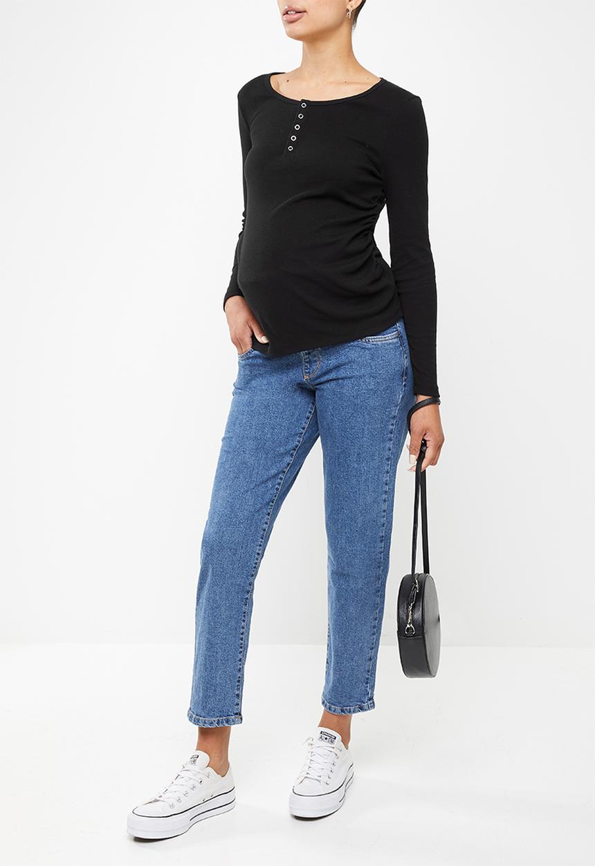 Cotton On - Maternity stretch mom jean - blue