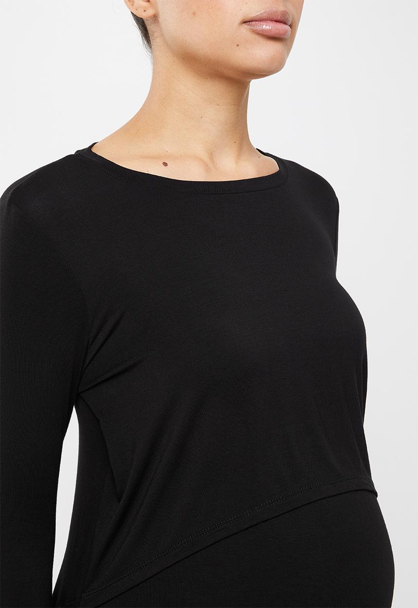 Cotton On - Maternity 2 in 1 long sleeve top 2 pack - black & white