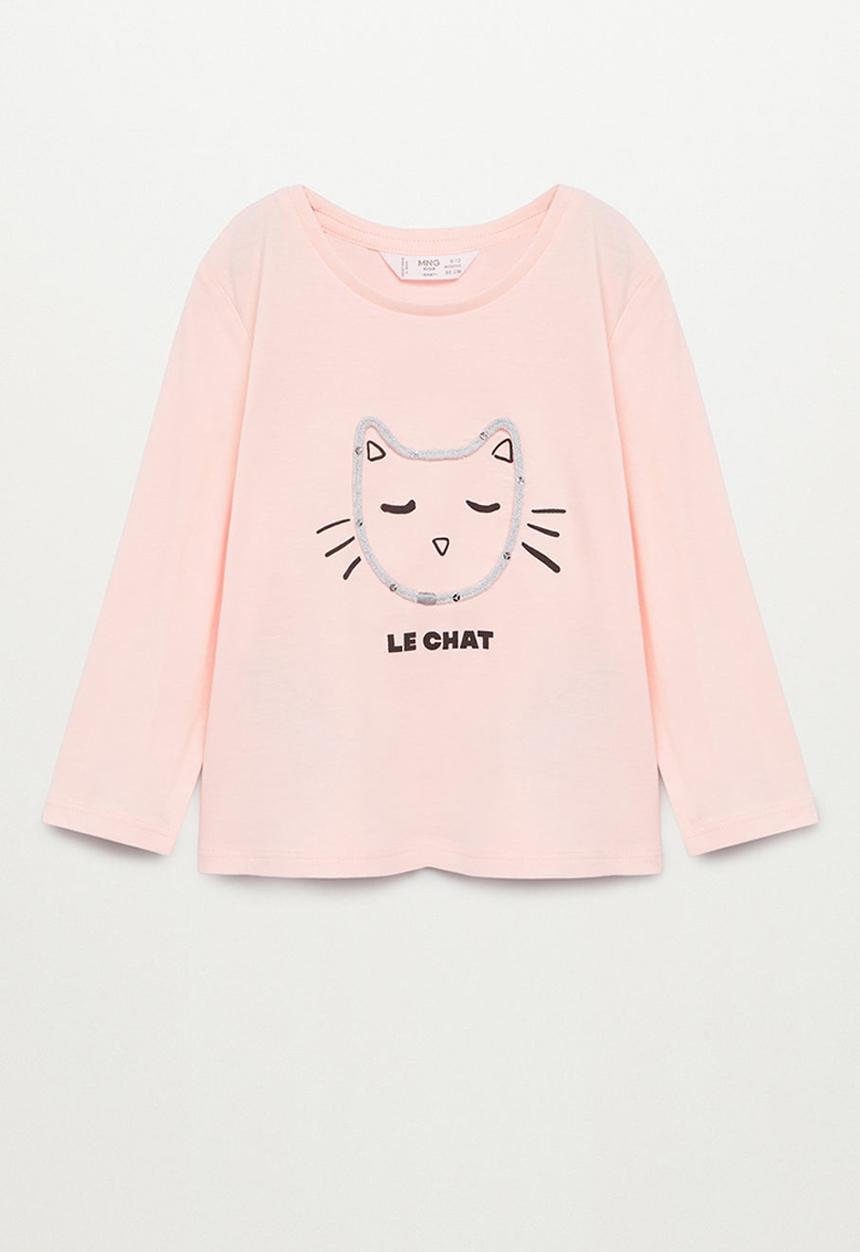 MANGO - Cordill tee - pastel pink