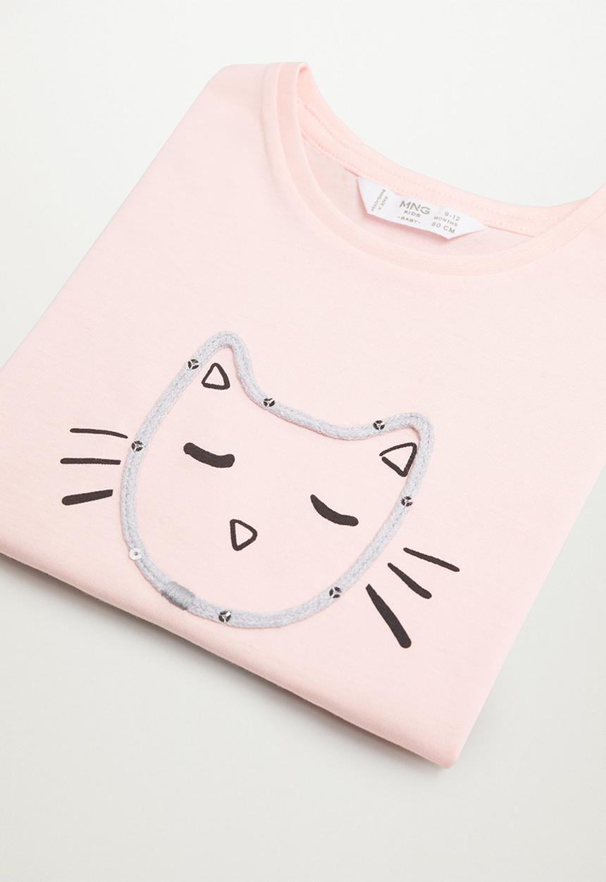 MANGO - Cordill tee - pastel pink
