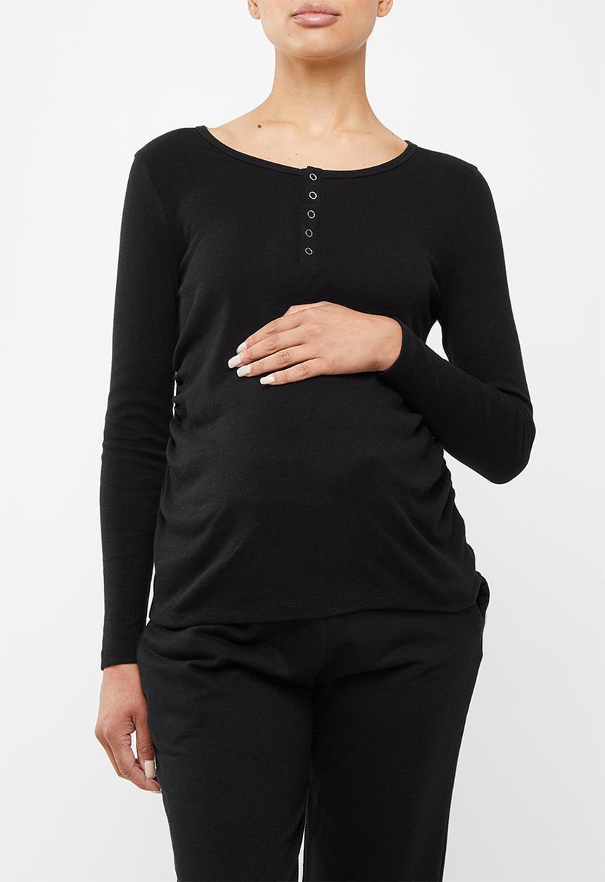 Cotton On - Maternity long sleeve top 3 pack - black