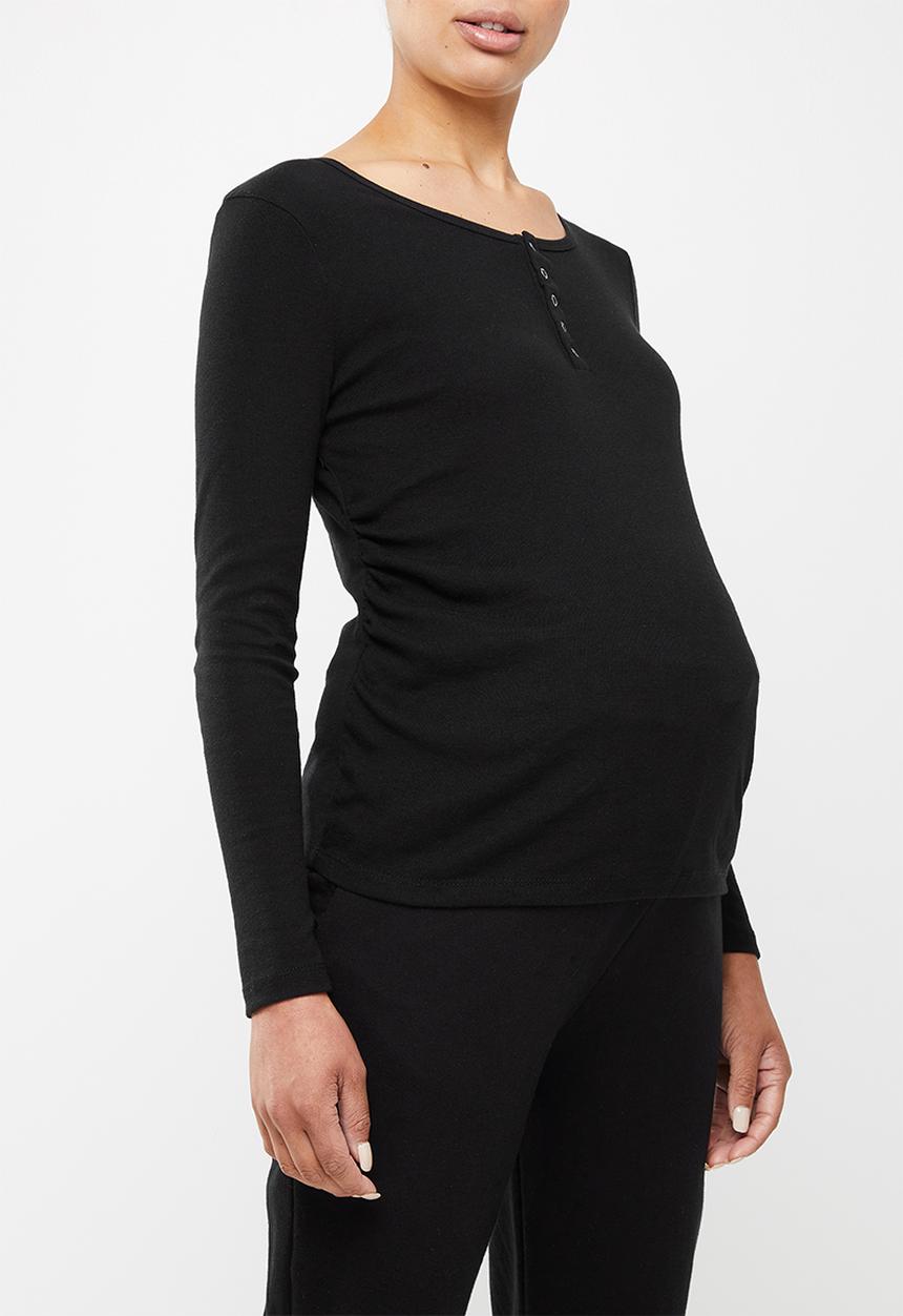 Cotton On - Maternity long sleeve top 3 pack - black
