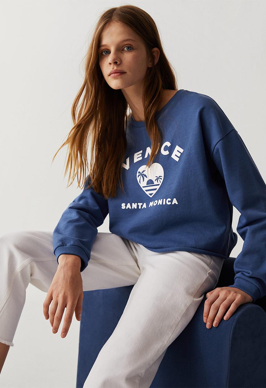 MANGO - Venice sweatshirt - blue