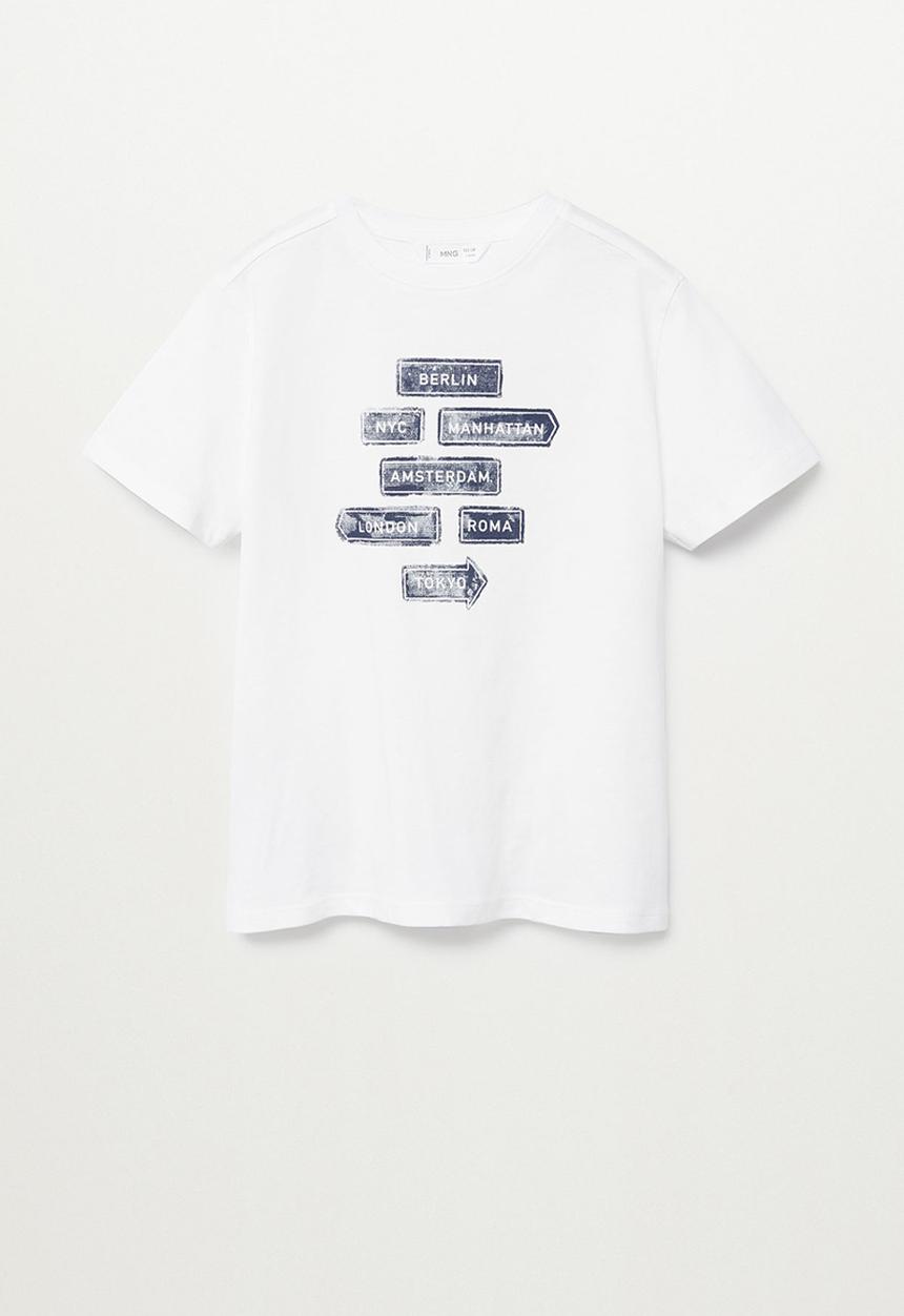 MANGO - Citie short sleeve tee - natural