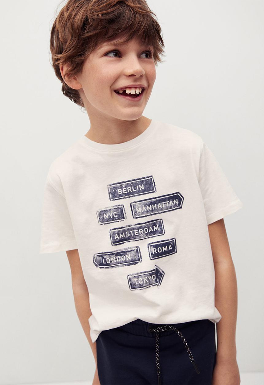 MANGO - Citie short sleeve tee - natural