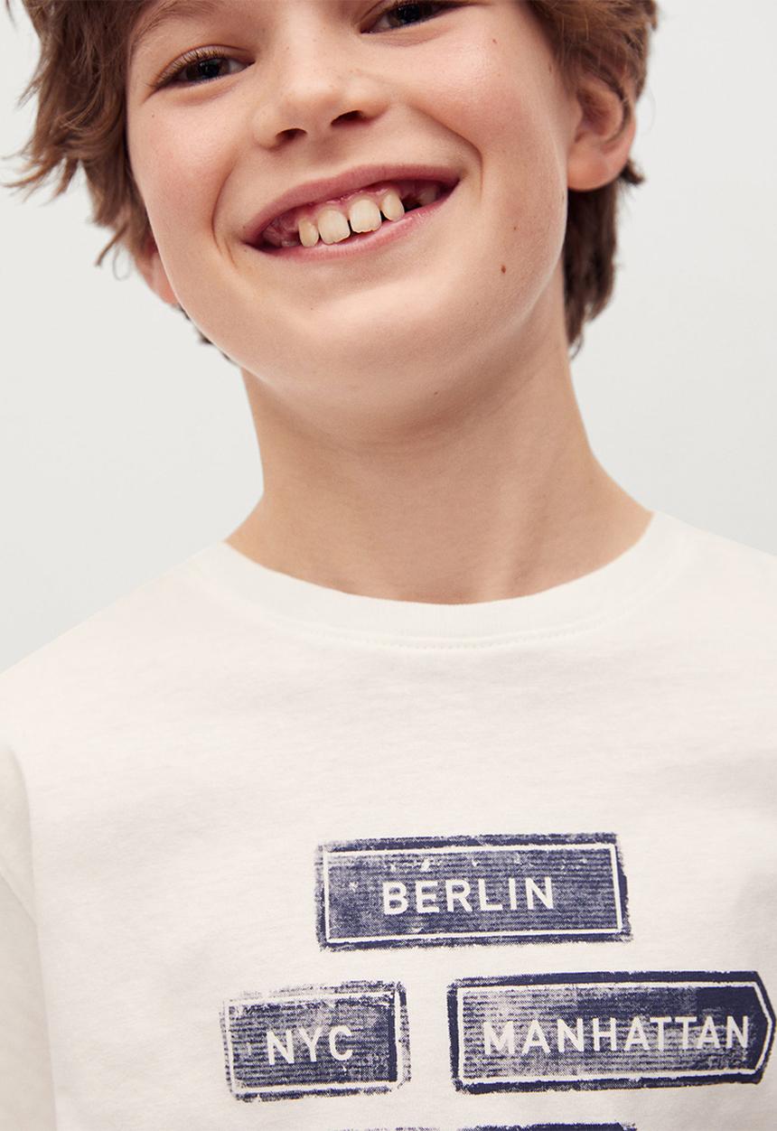 MANGO - Citie short sleeve tee - natural