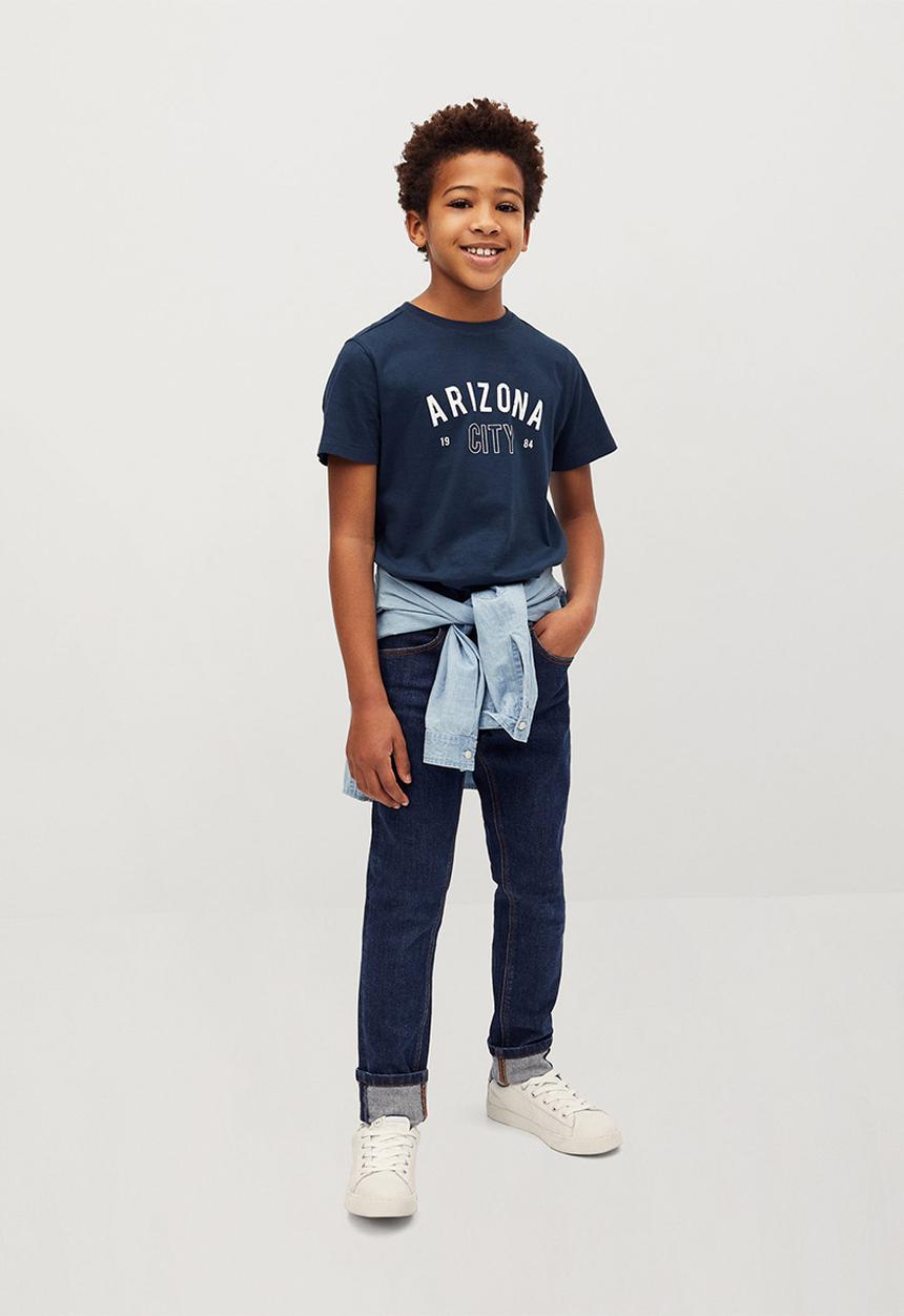 MANGO - Citie short sleeve tee - navy