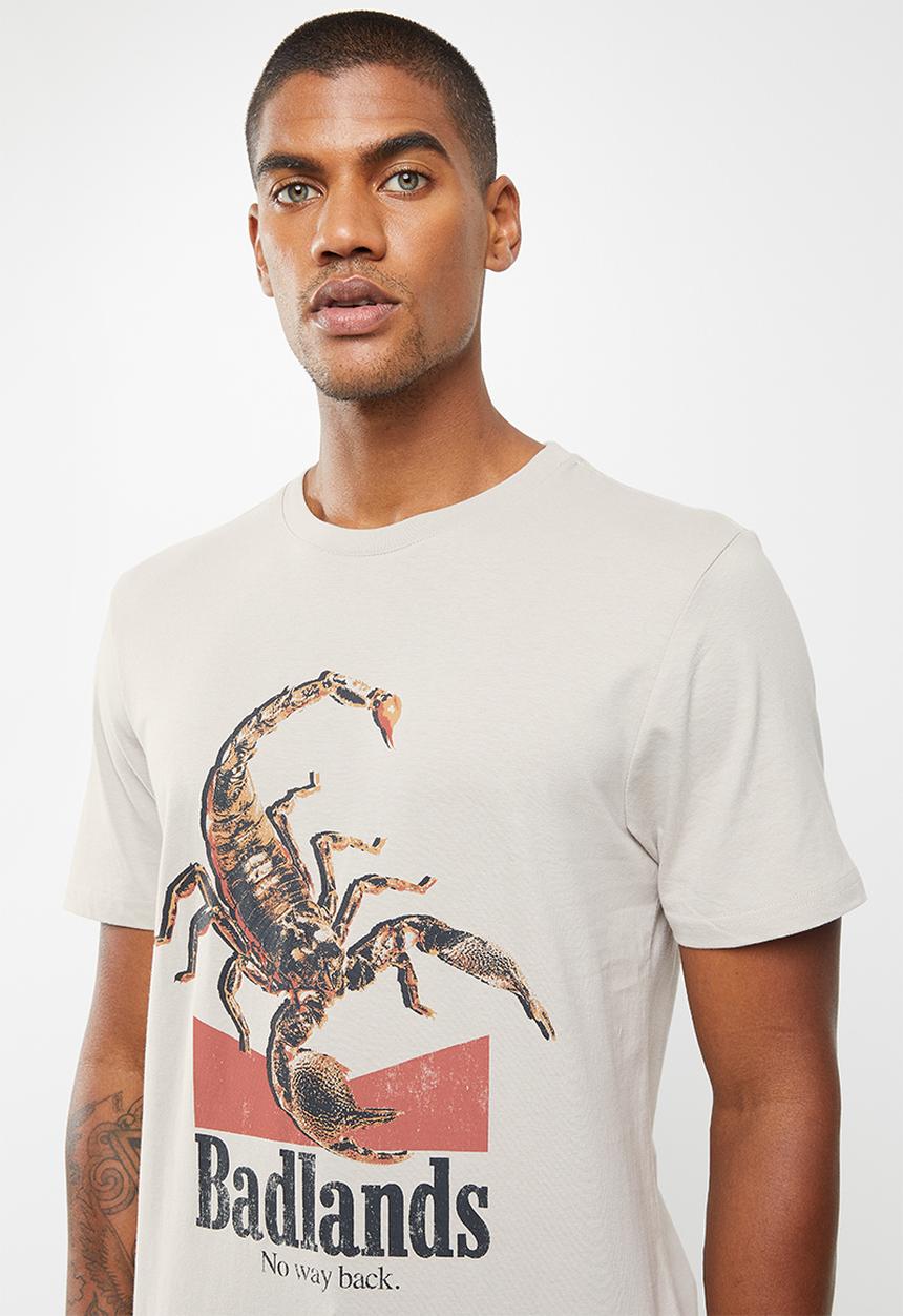 Cotton On - Tbar moto T-shirt - light grey