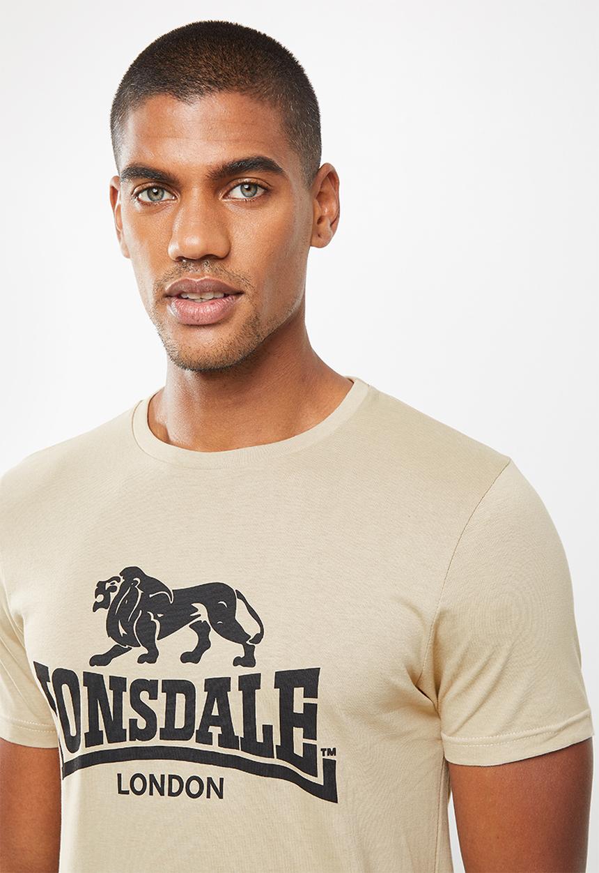 Lonsdale - Basic logo crew neck tee - beige