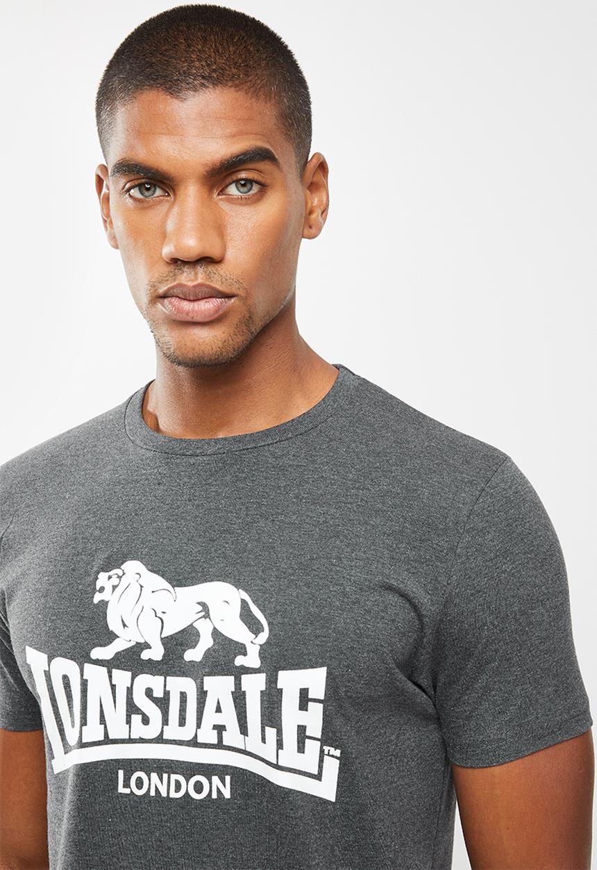 Lonsdale - Basic logo crew neck tee - charcoal