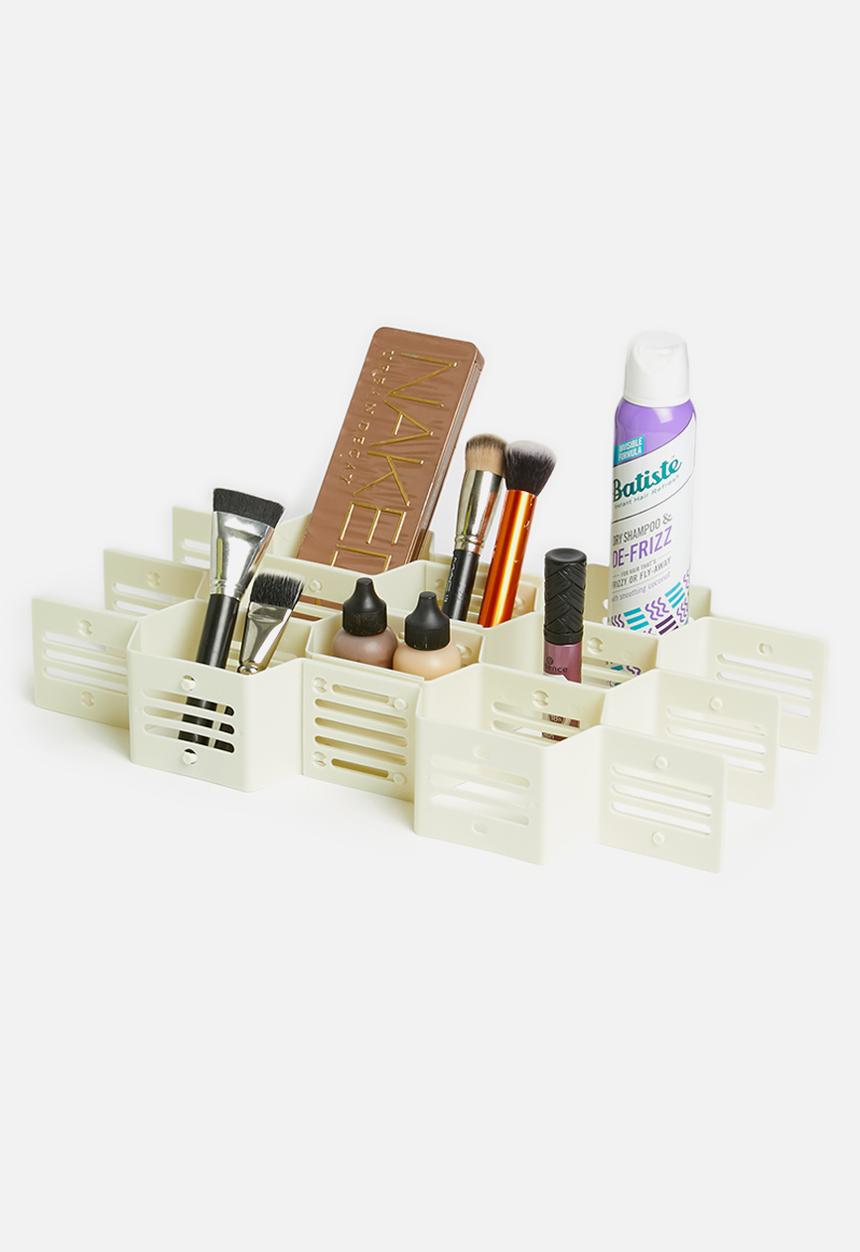 Fine Living - Honeycomb draw organiser set of 2 - white