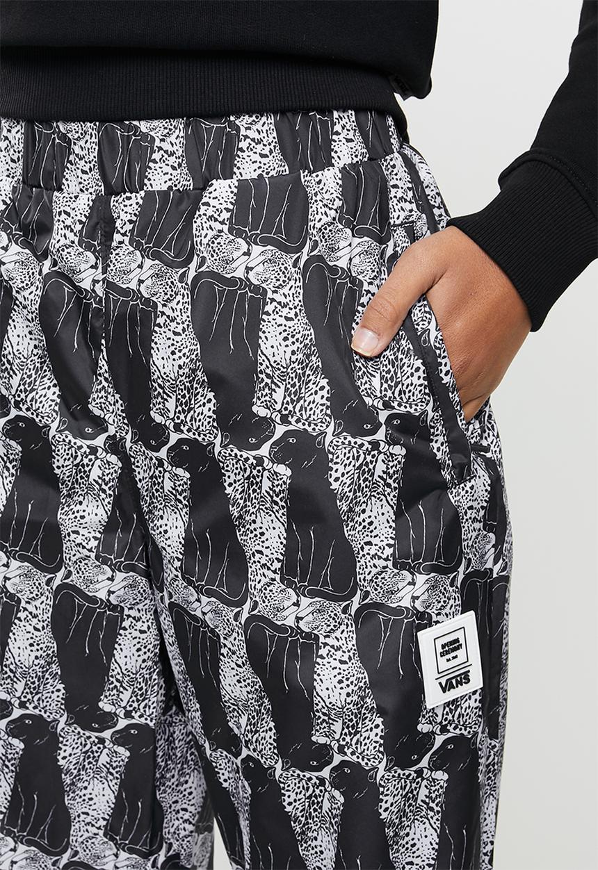 Vans - Leopard pants - black & white