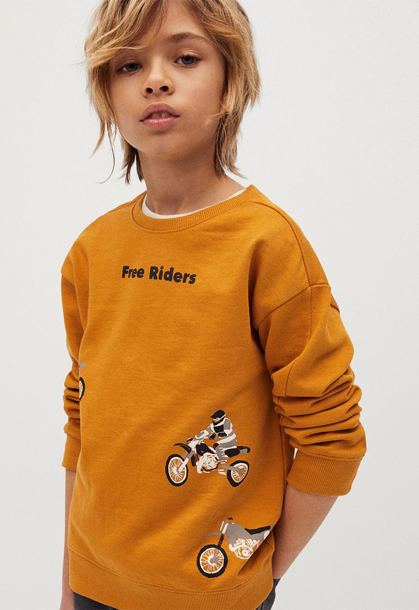 MANGO - Wording sweatshirt - bright yellow
