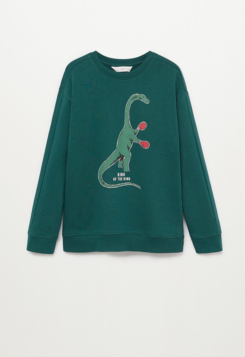 MANGO - Wording sweatshirt - green
