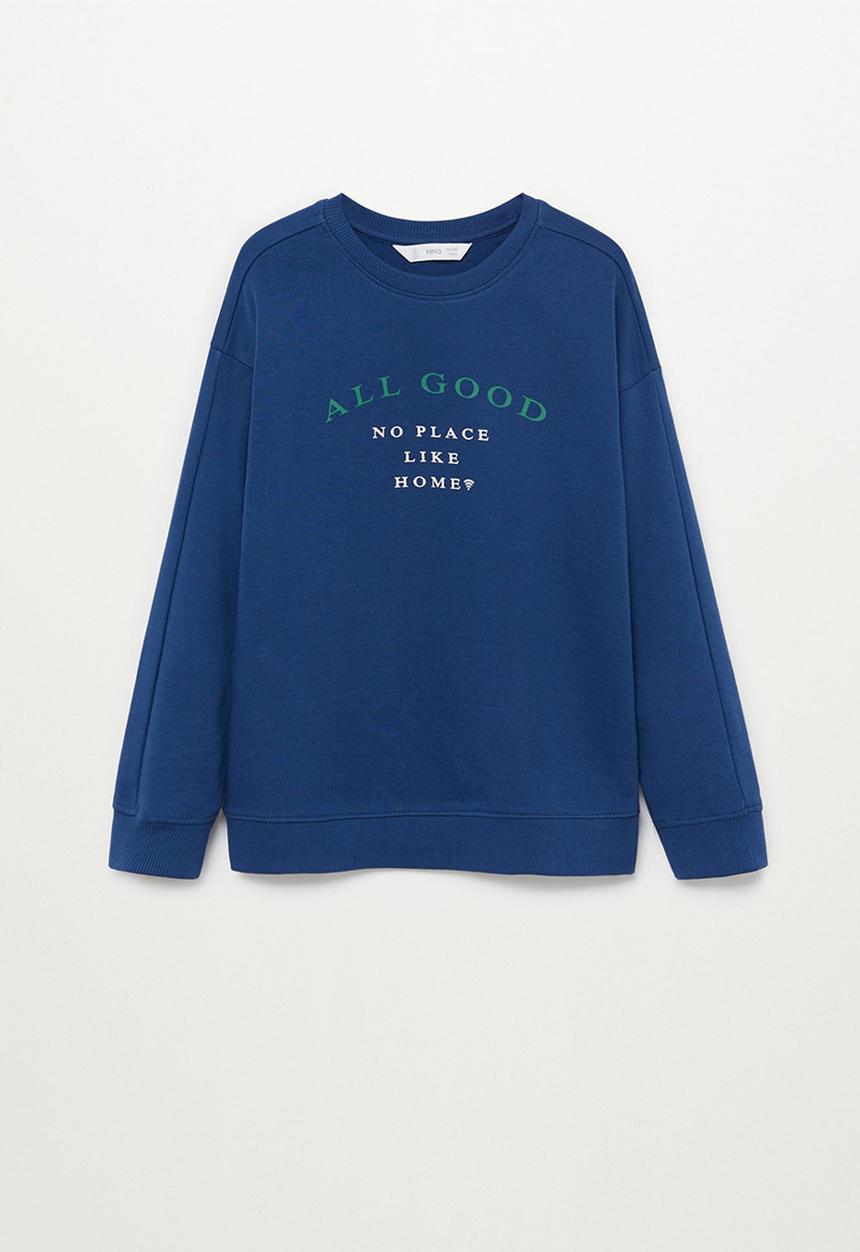 MANGO - Wording sweatshirt - bright blue