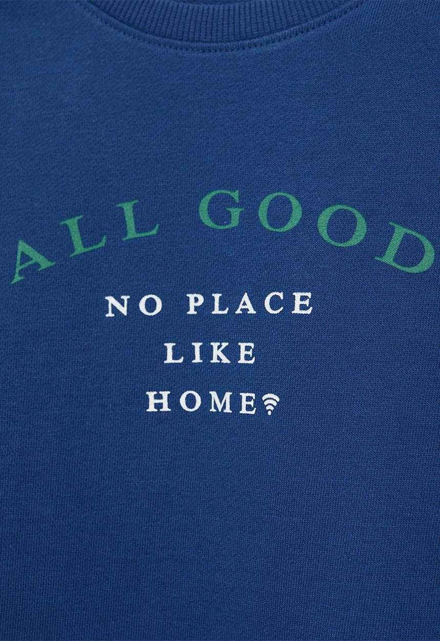 MANGO - Wording sweatshirt - bright blue