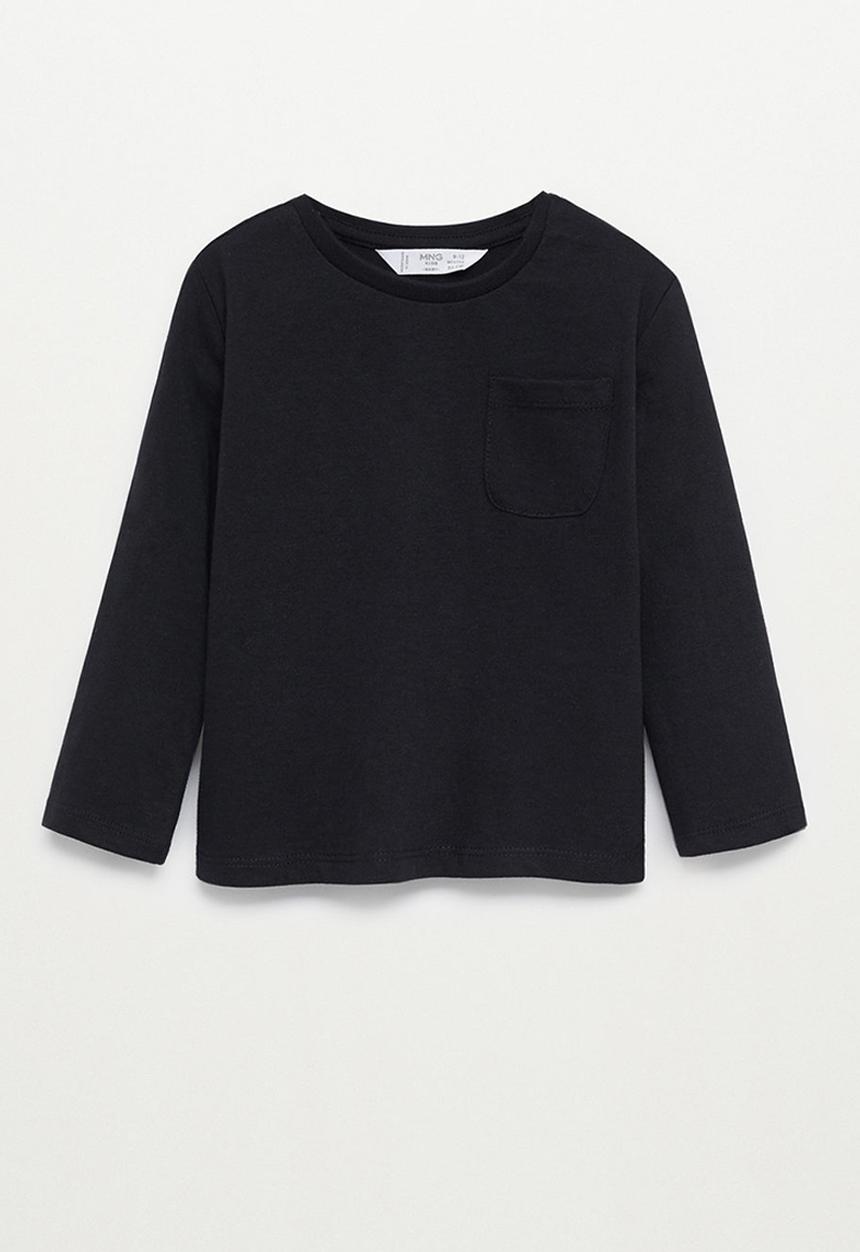 MANGO - Marcos long sleeve tee - black