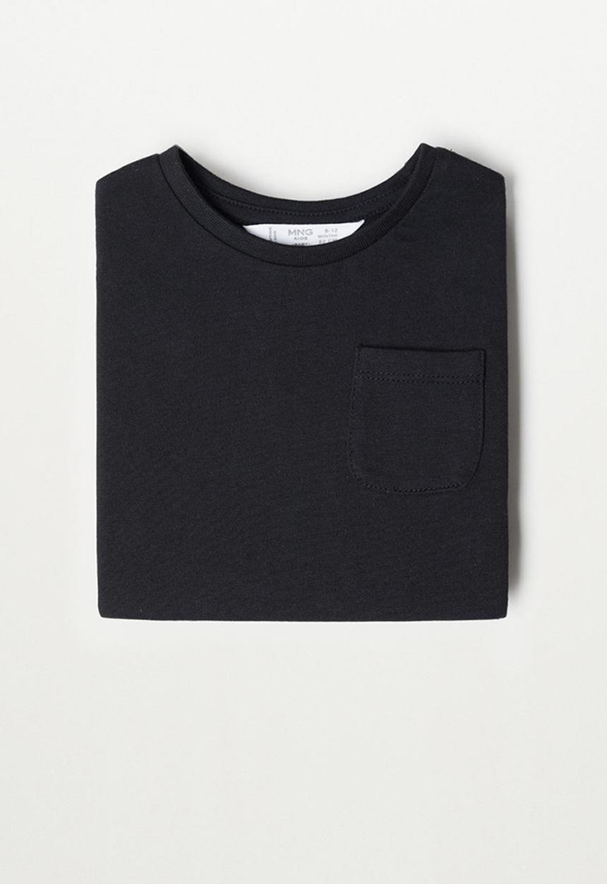 MANGO - Marcos long sleeve tee - black