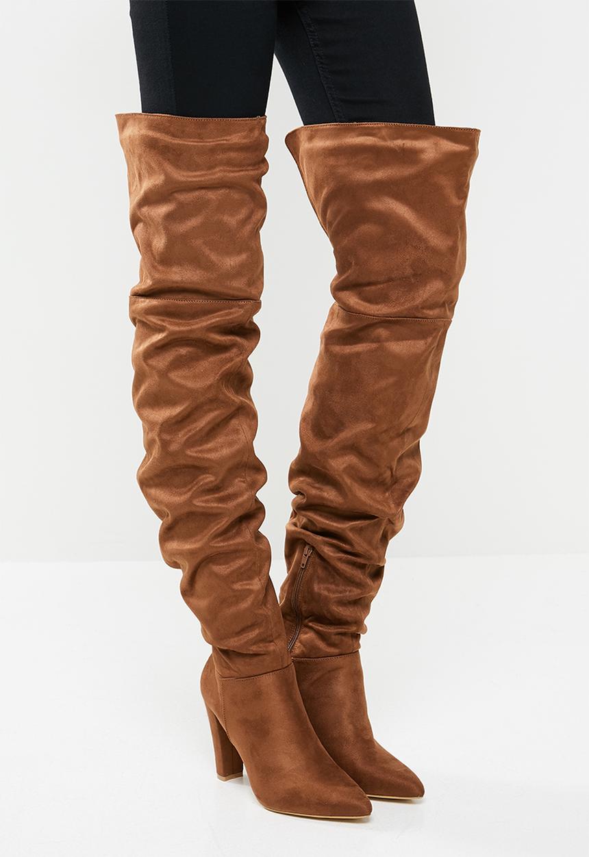 Madison® - Zara rouched over the knee boot - tan