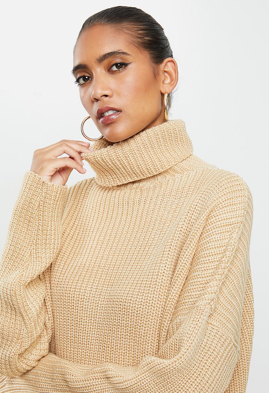 Glamorous - Roll neck jumper- oatmeal
