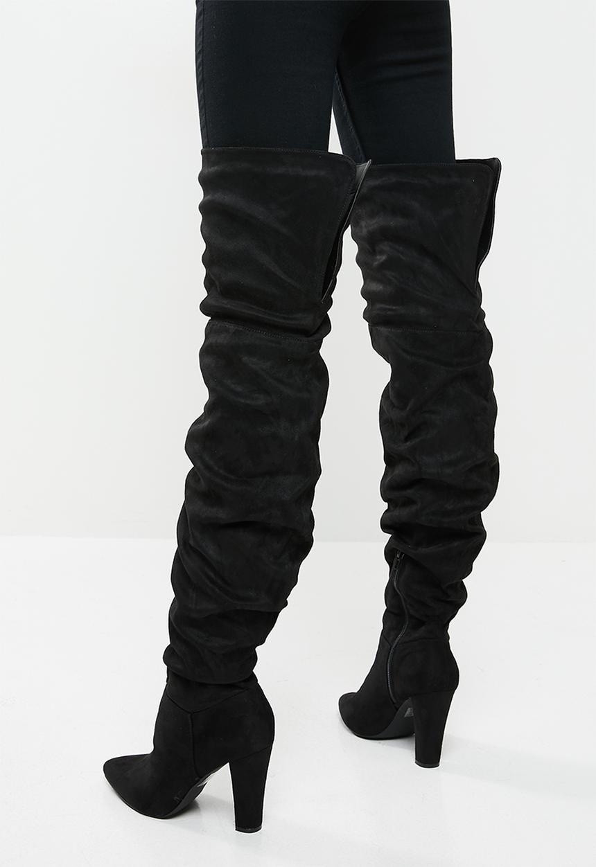 Madison® - Zara rouched over the knee boot - black
