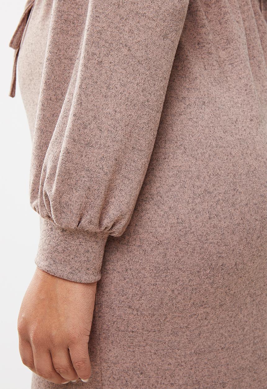Superbalist - Nursing drawstring dress - taupe melange