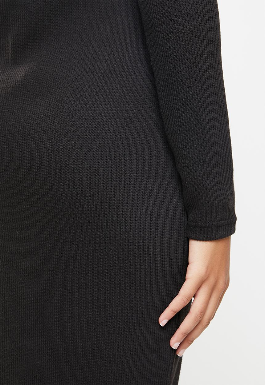 Glamorous - Stripe dress- black