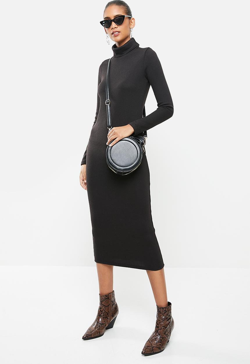 Glamorous - Stripe dress- black