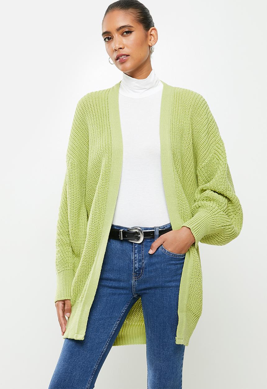 Glamorous - Balloon sleeve jumper- wasabi