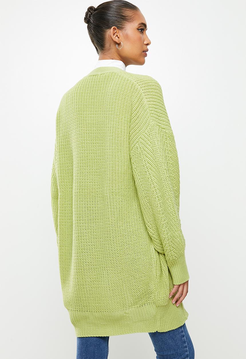 Glamorous - Balloon sleeve jumper- wasabi