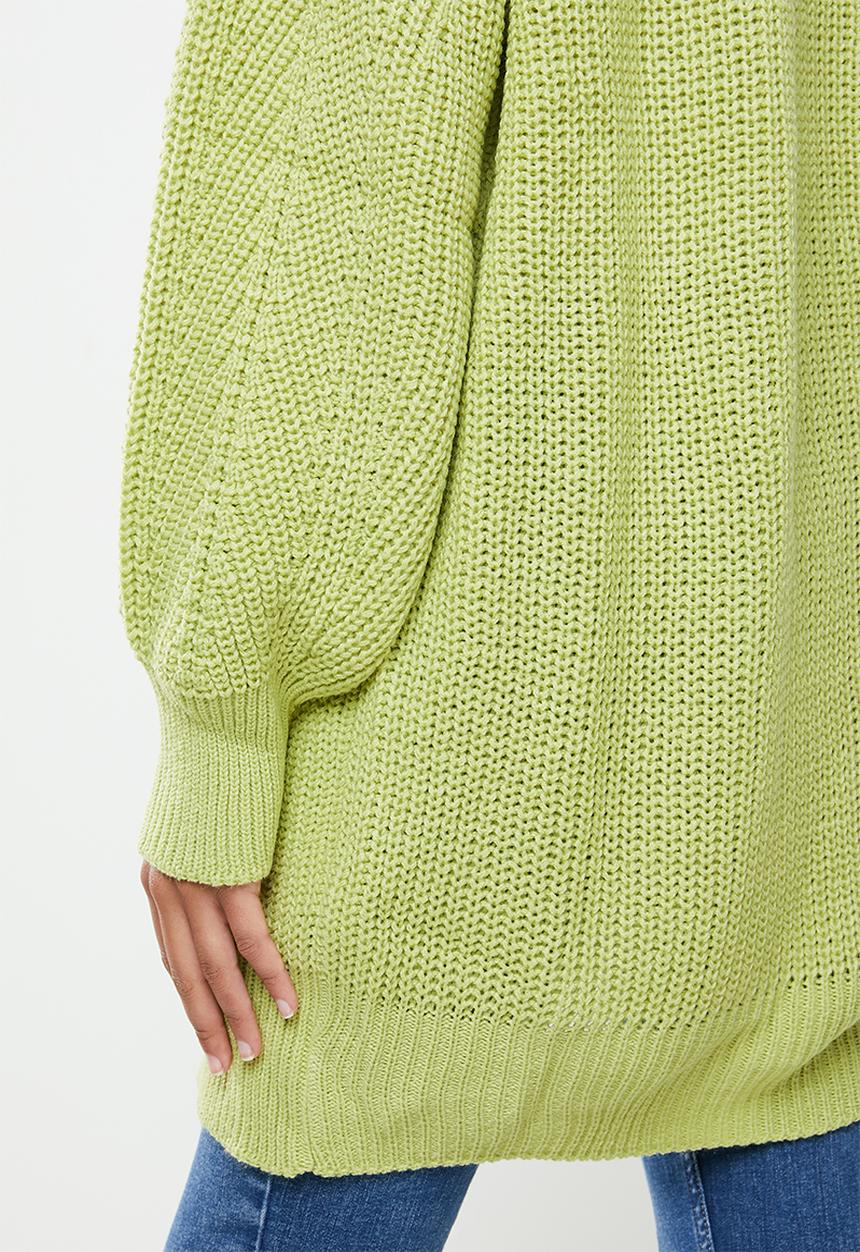 Glamorous - Balloon sleeve jumper- wasabi
