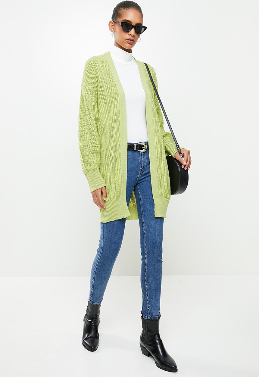 Glamorous - Balloon sleeve jumper- wasabi