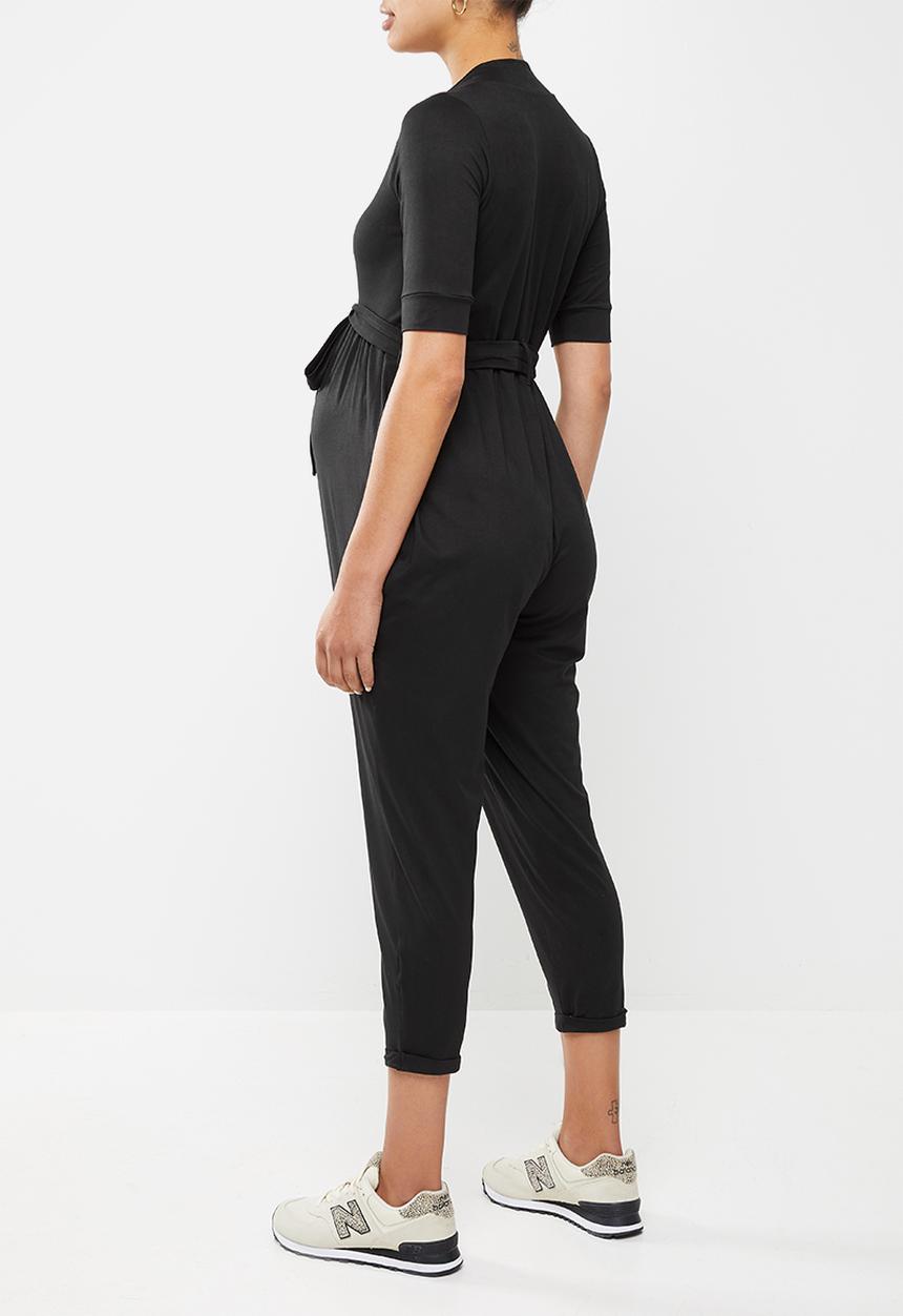 Superbalist - Belted nursing jumpsuit - black