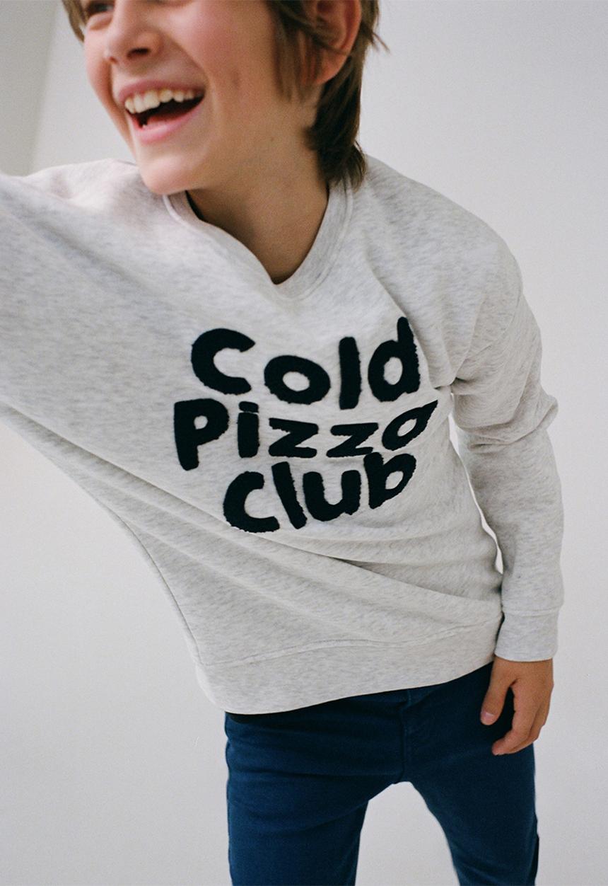 MANGO - Pizza sweatshirt - grey