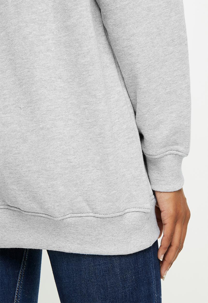Missguided - Basic oversized hoodie - grey