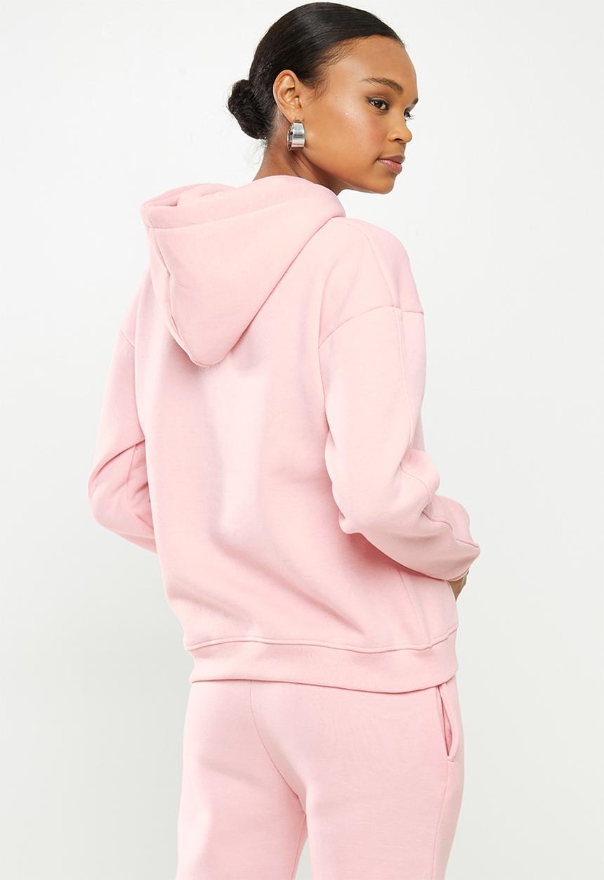 Missguided - Missguided script seam detail hoodie - pink